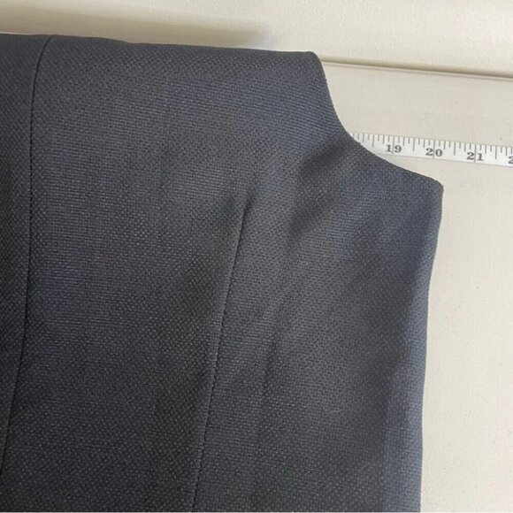 Ann Taylor NWT Black Zip Up Back Textured Semi Formal Midi Dress Size 10 - Picture 10 of 12